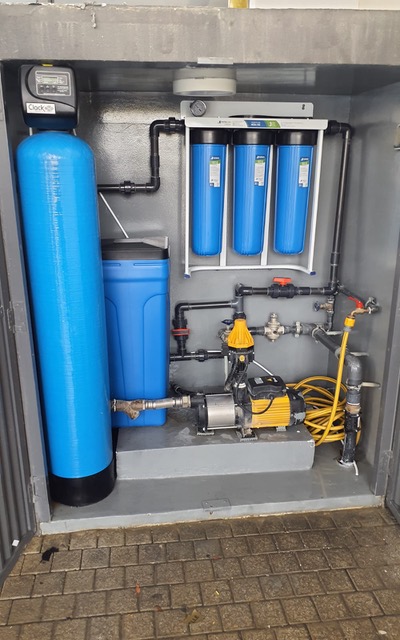 Whole-villa water filter and softener installed in a Dubai villa